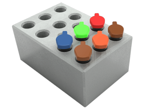 Mini Dry Bath Blocks, MD-MINI/MC-0203  |PRODUCTS|Life Sciences Research|Mixer/Temperature Control|Dry Bath Block